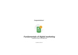 fundamental of digital marketing certification